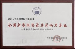 全国新型模架最具影响力企业